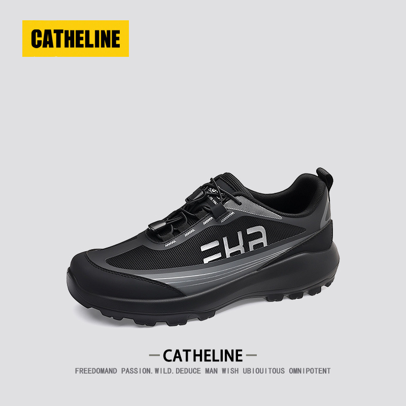 美国CATheline户外男鞋2025春秋款透气一脚蹬男士跑步登山运动鞋
